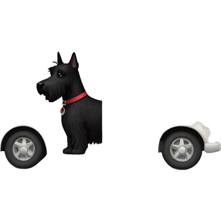 Black Scottish Terrier in an RV emoji