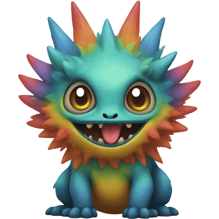 Colorful painted Fakémon-creature emoji