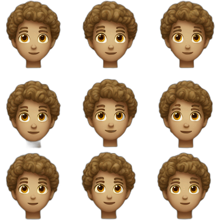 boy with short curly hair emoji