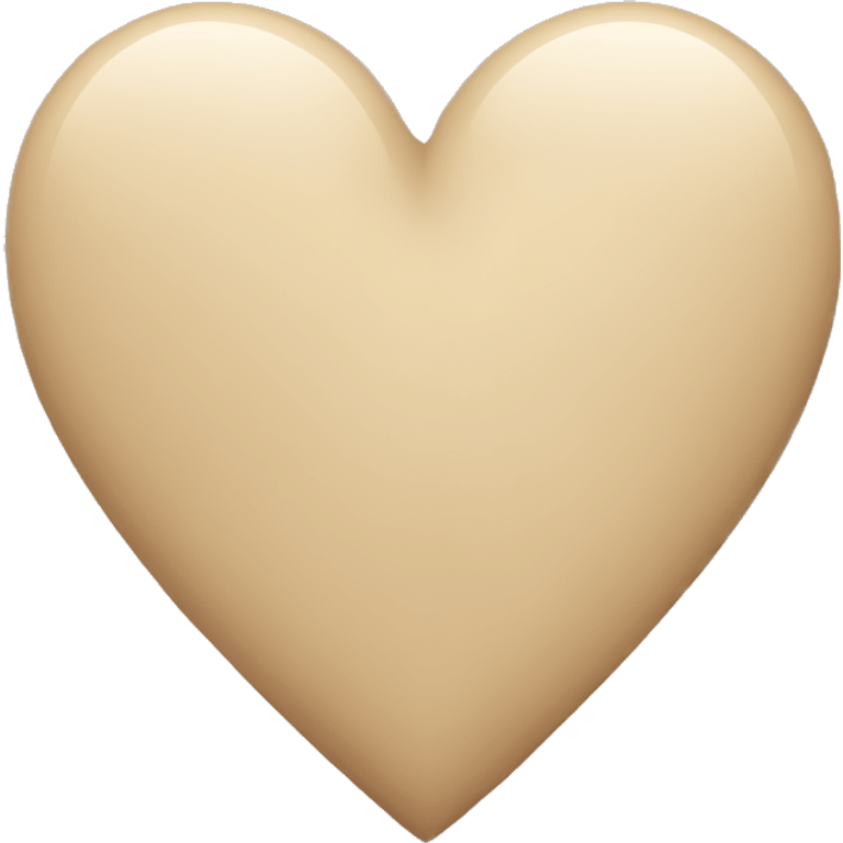 Beige heart emoji