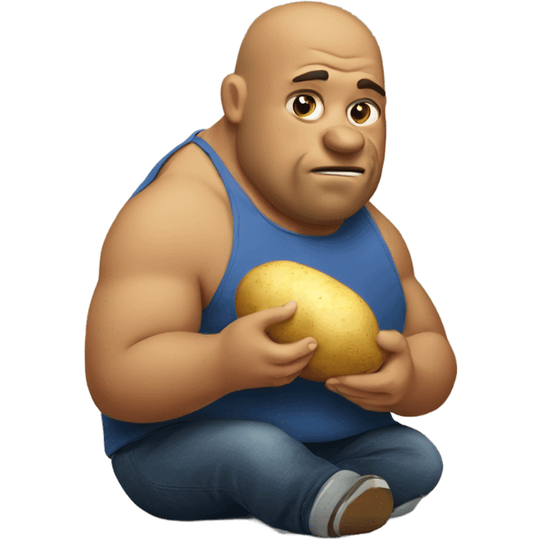 xl bully eating a potato  emoji