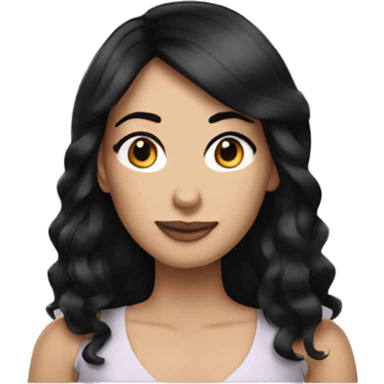 Beauty woman with black hair emoji