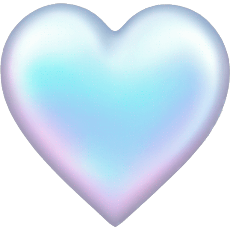 White iridescent heart emoji