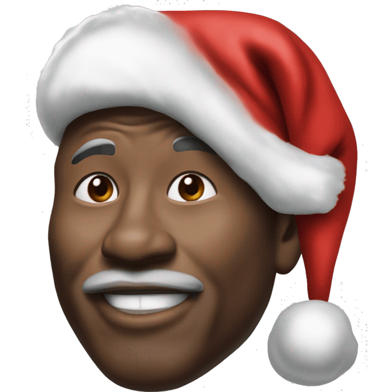 Micheal Jordan wearing a Santa hat emoji