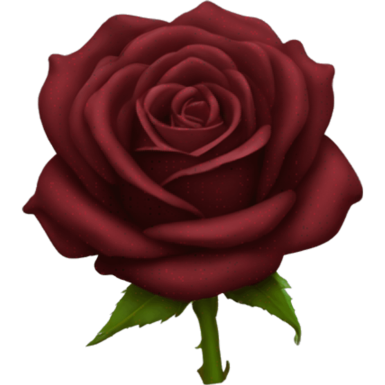 Dark red rose emoji