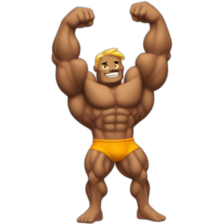 a bodybuilder sun flexin his muscles emoji