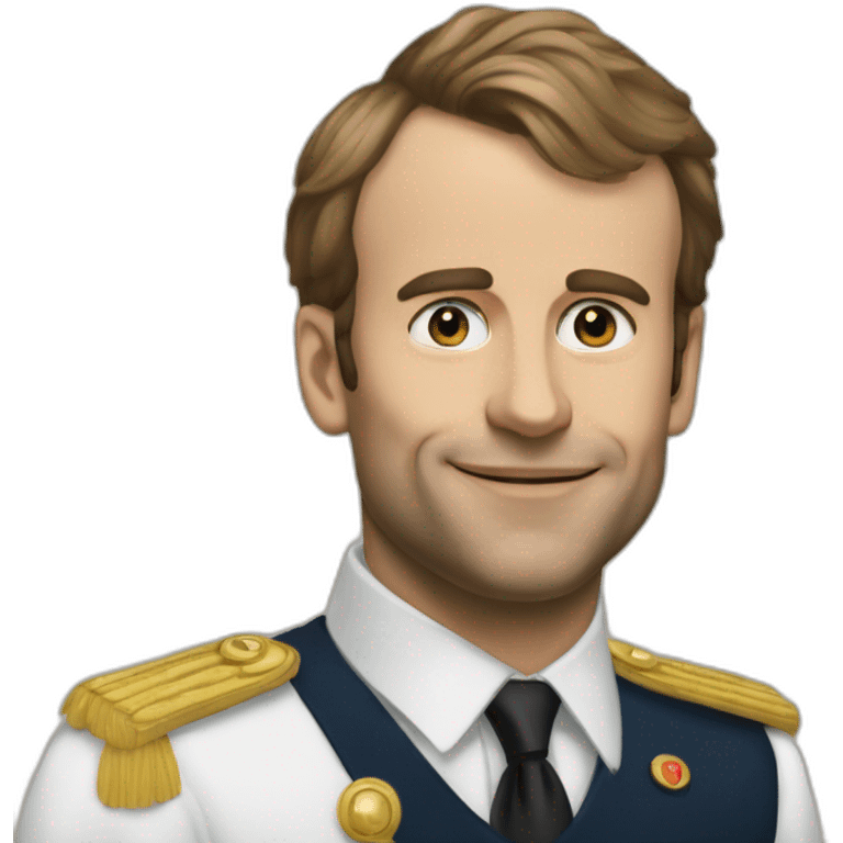 Macron allant a macdonald emoji