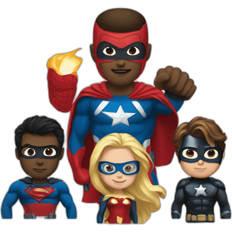 group of superheros emoji