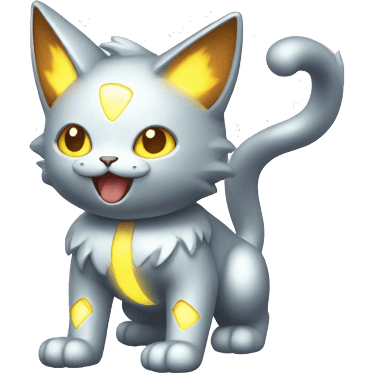 Shiny Electric-type-Fakémon-Cat full body emoji