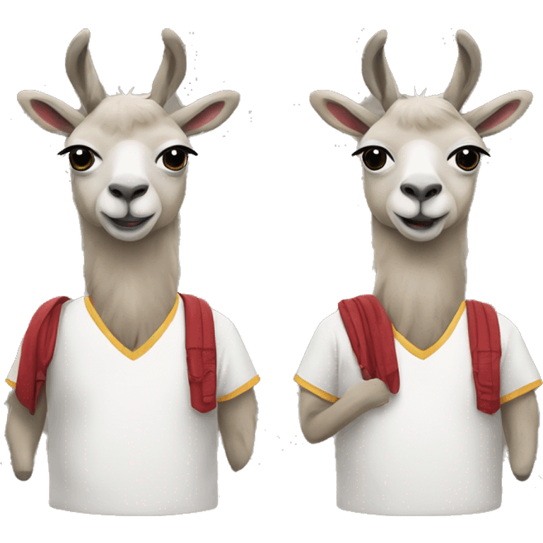 lama with a shirt emoji