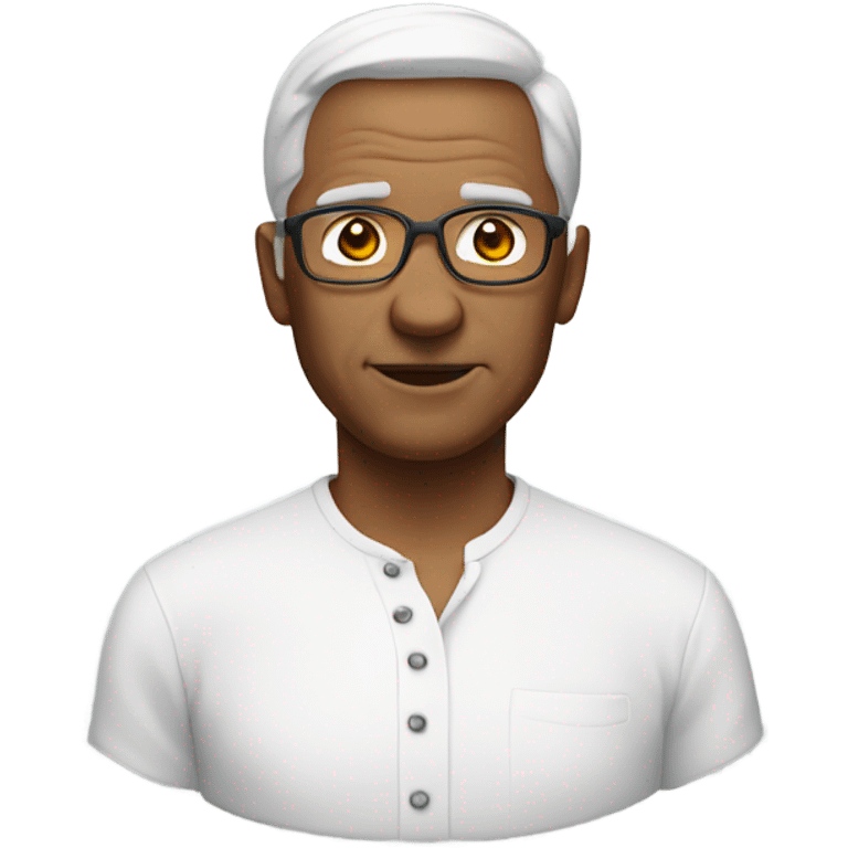 wisdom in a white shirt older emoji