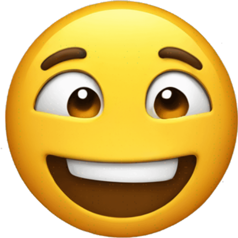 Smiling emoji losing his mind emoji