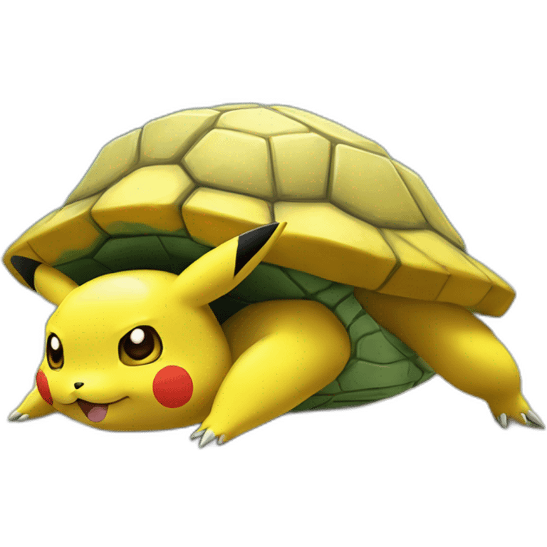 Pikachu sur tortue emoji