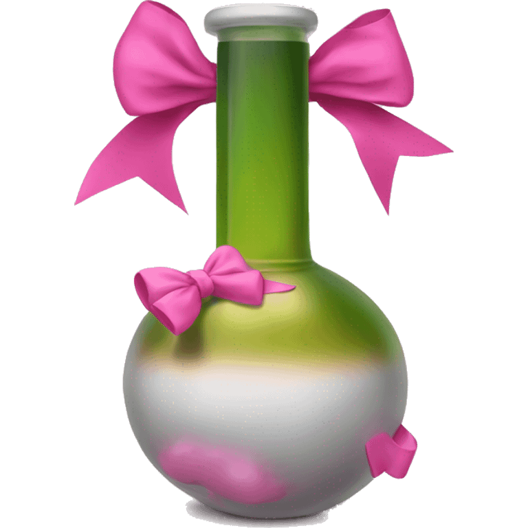 A bong with a pink bow emoji