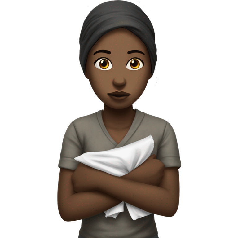 realism sick girl with a handkerchief emoji