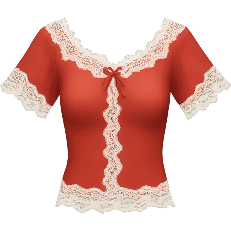 Red top with lace emoji