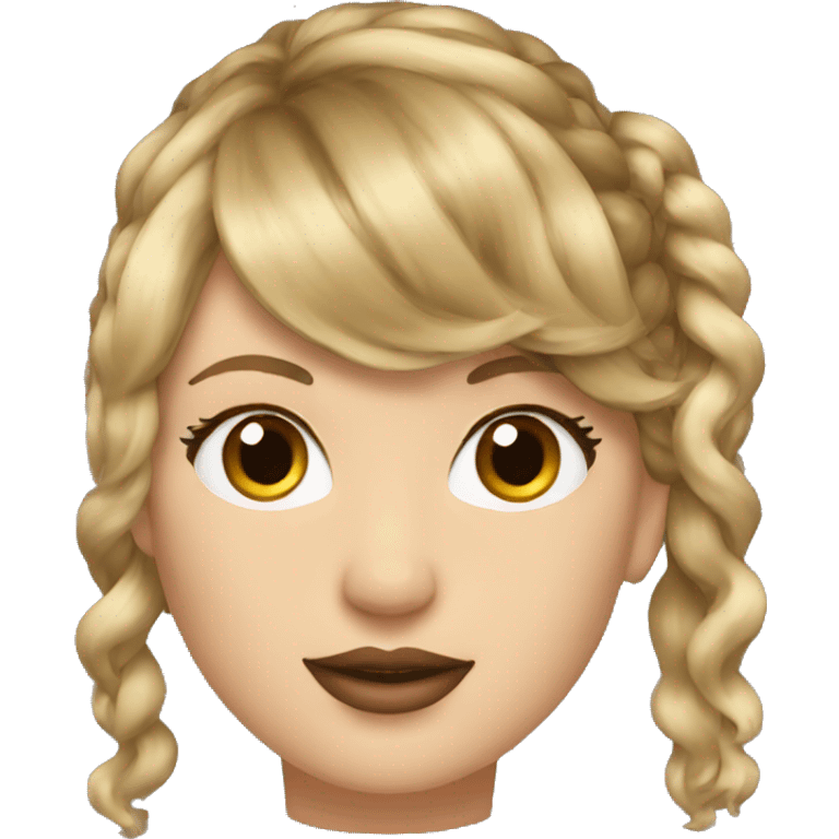 Taylor swift with hair in a high ponytail emoji