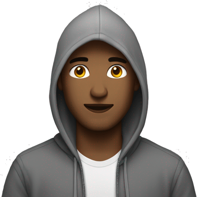 Guys wearing hoodie emoji