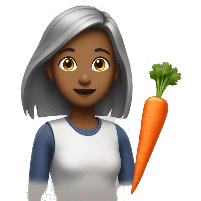 the girl with the carrot emoji