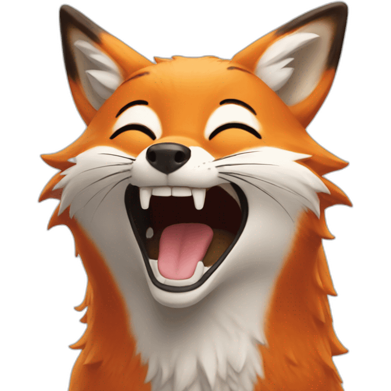 Fox laughing out loud  emoji