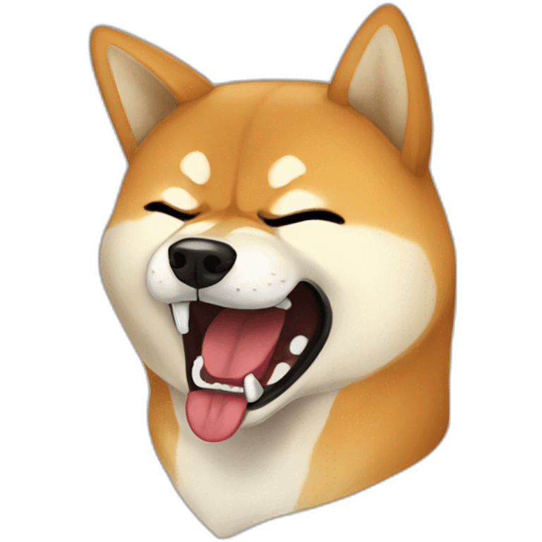 super angry shouting shiba emoji