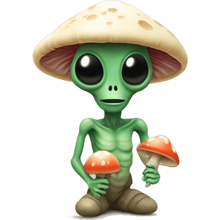 Alien with mushroom emoji