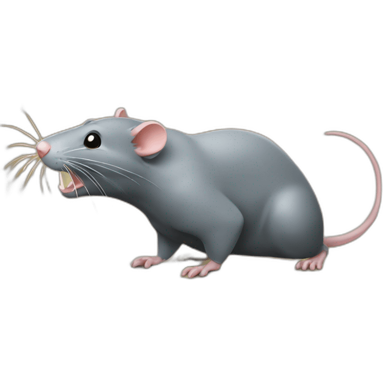 giant rat escaping to survive emoji