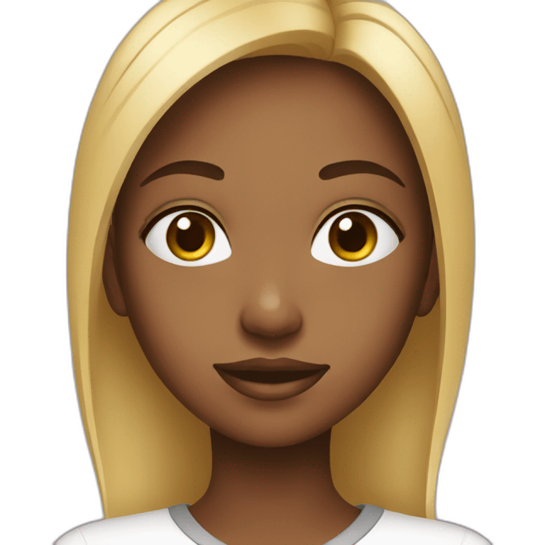 girl face black care  emoji