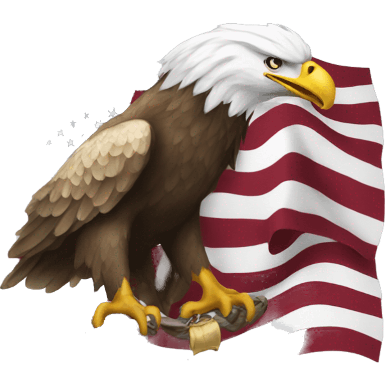 american flag with eagle on top emoji