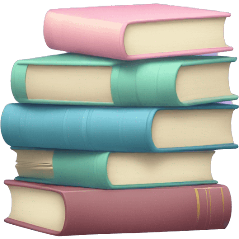 pastel stack of books emoji