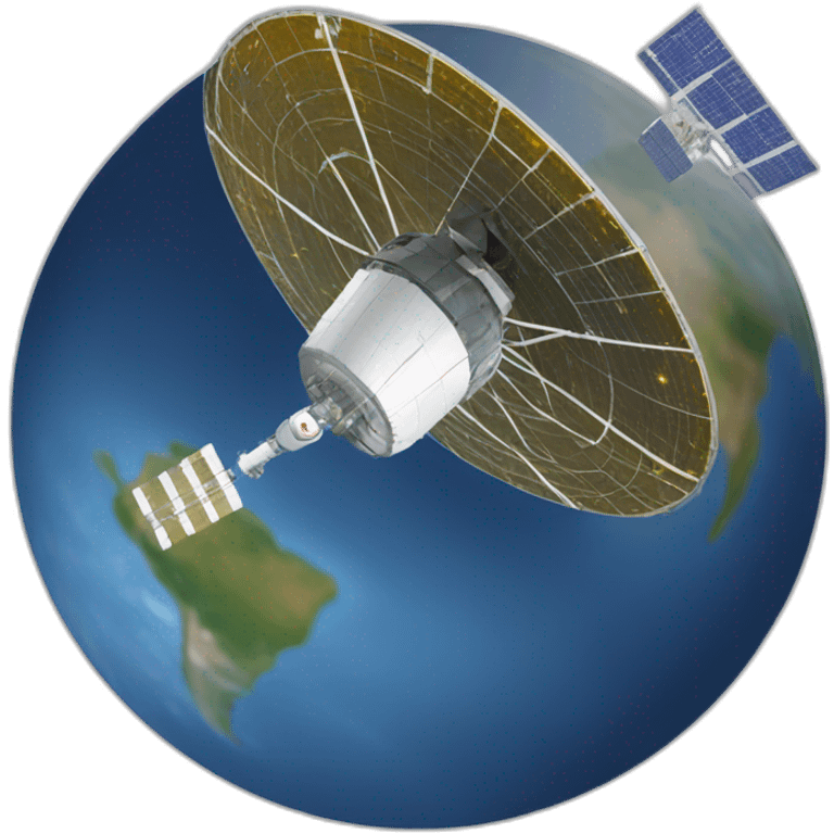 Ovni sur un satellite emoji