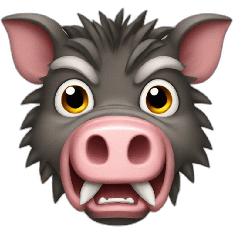 Wild hog angry emoji