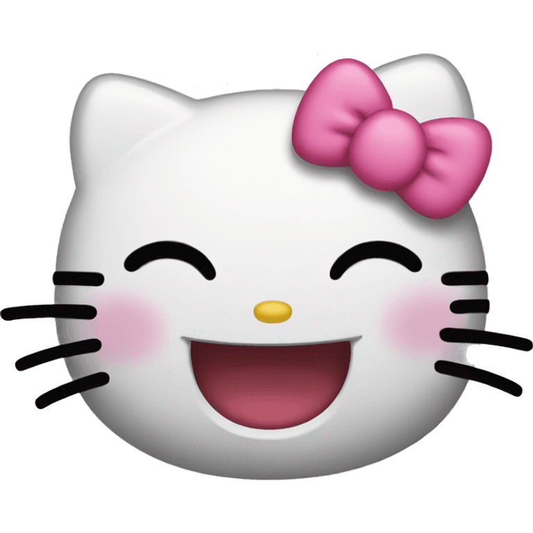 Hello kitty laughing crying emoji  emoji