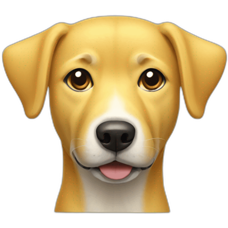 Asian yellow dog emoji