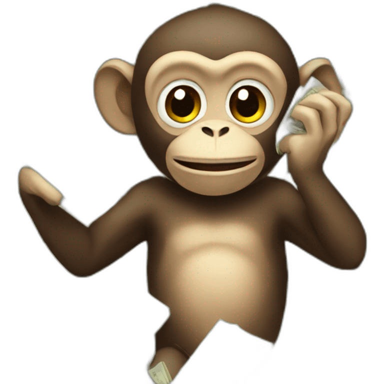 Monkey with lot of cash emoji