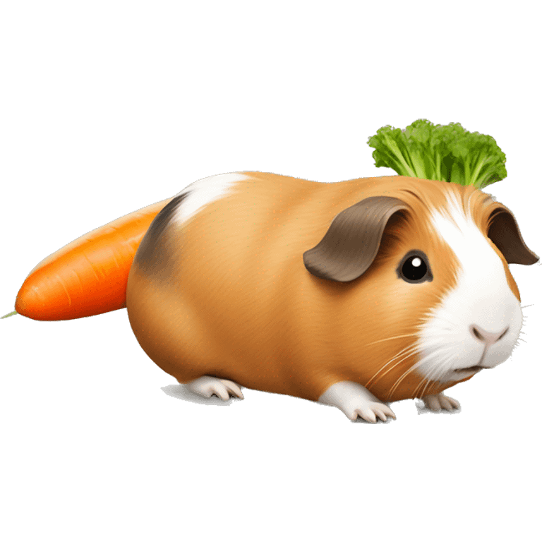 A guinea pig riding a carrot  emoji