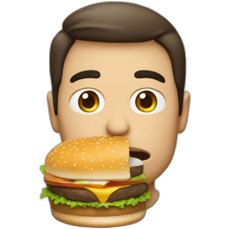 Mono comiendo hamburguesa  emoji