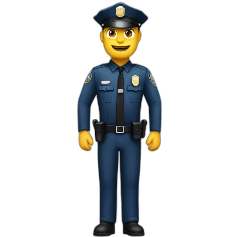 A policeman do stop by hand  emoji