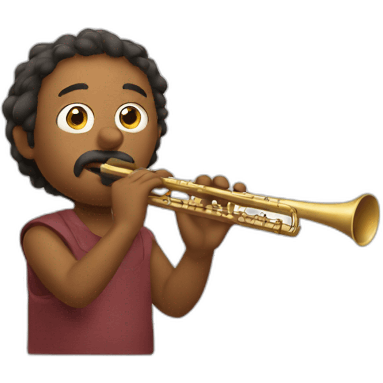 Man blowing a flute emoji