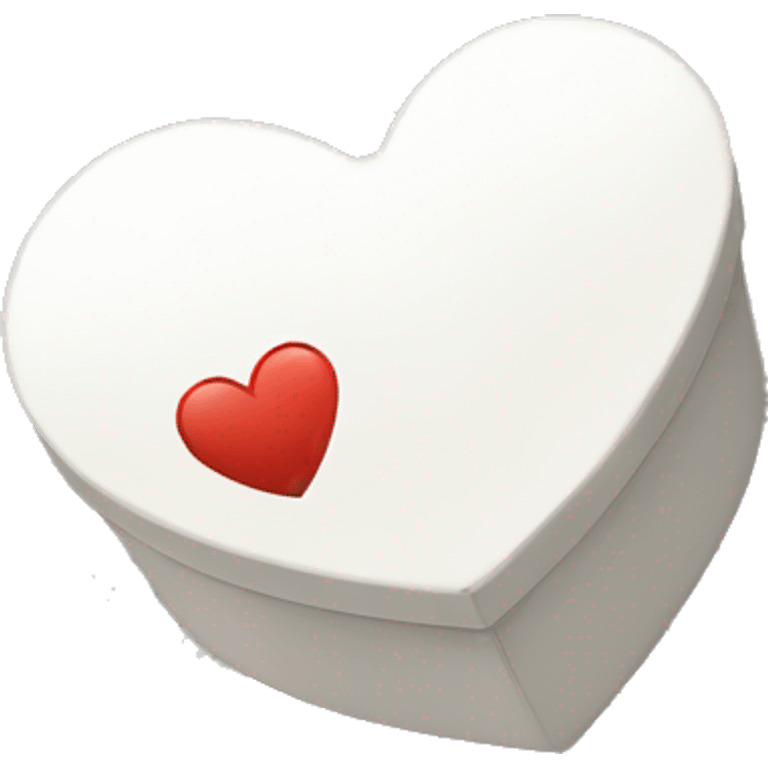 White heart shaped box emoji