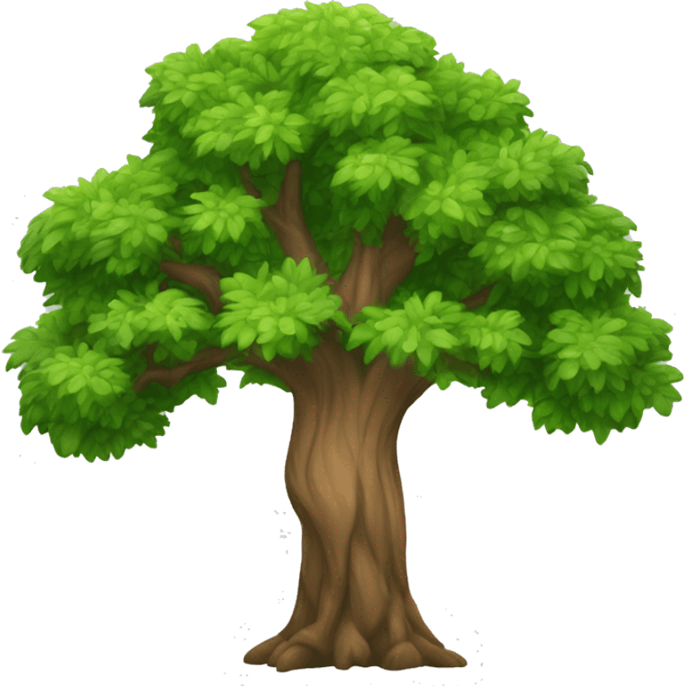 arbol en  un planeta emoji