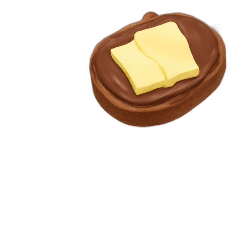 Nutella Brot mit Butter emoji