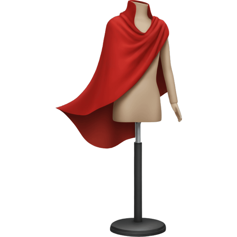 faceless mannequin flapping red cape emoji