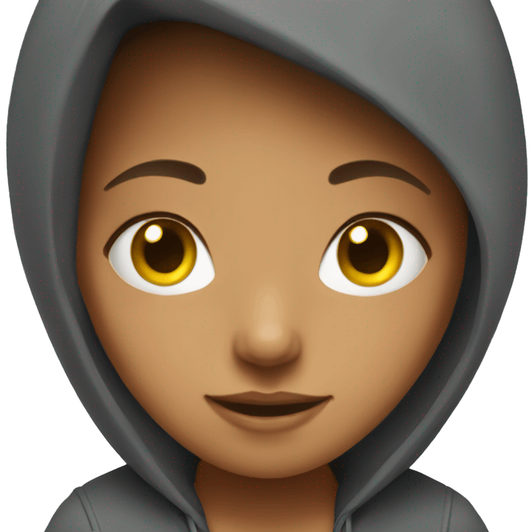 Girl with hoodie  emoji