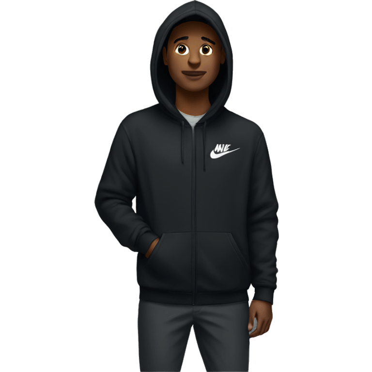 Black Nike hoodie  emoji