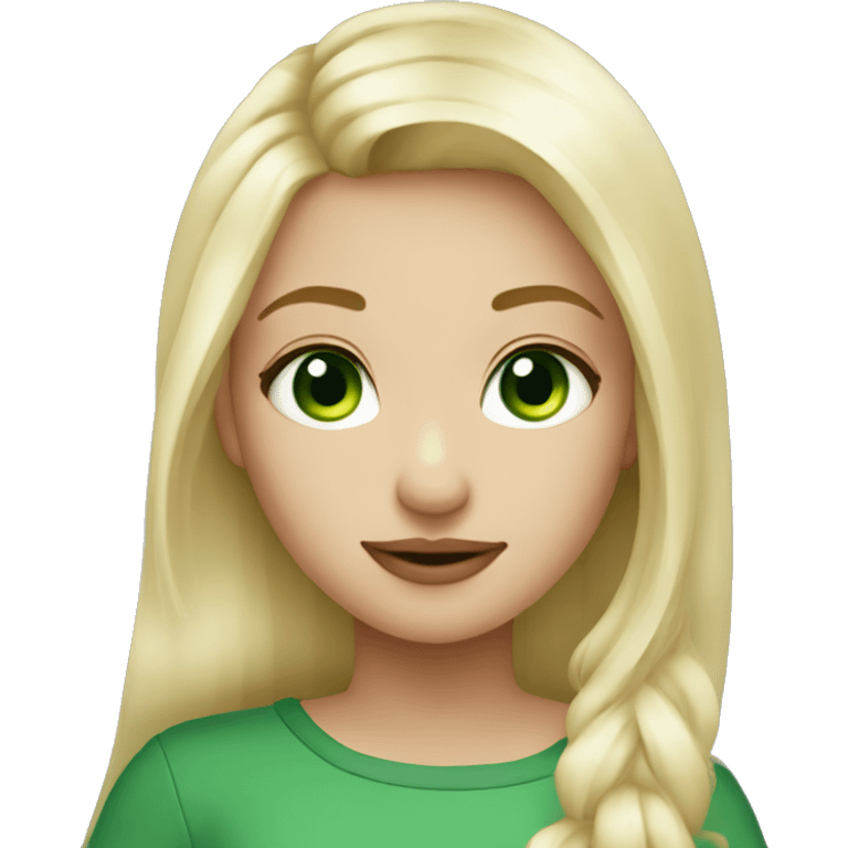 Ästhetik Girl blond Hair green eye  emoji