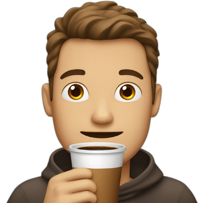 guy drinking coffee emoji