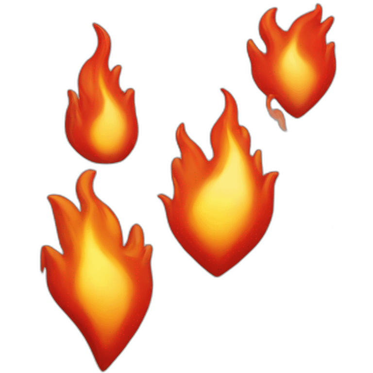 Coeur rouge en feu emoji