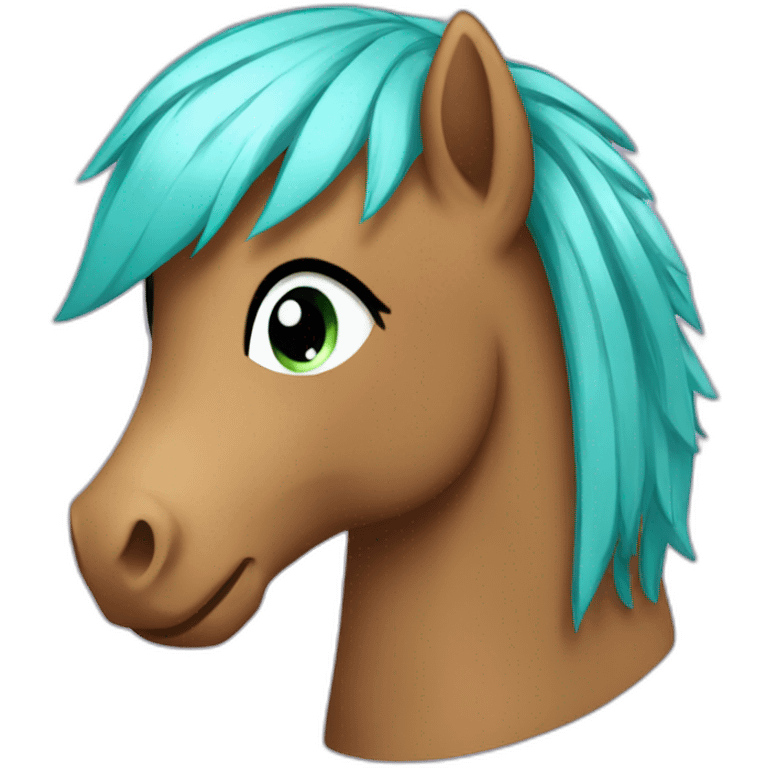 Aqua poney emoji