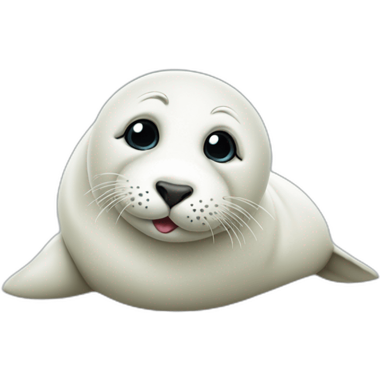 cute white seal emoji